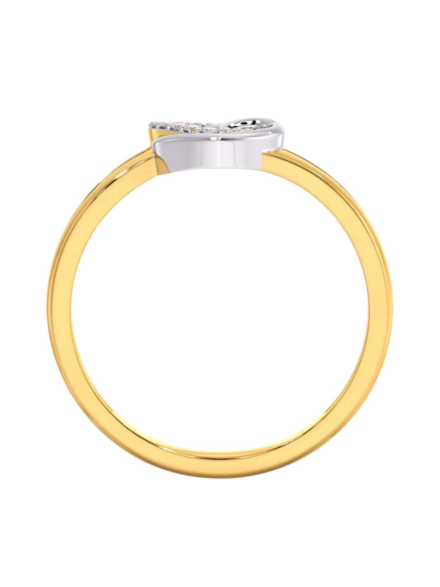 Prefect V. Day 925 Sterling Silver Gold Plated CZ Stone Light Weight Finger Ring For Women By Kesardeep Impex